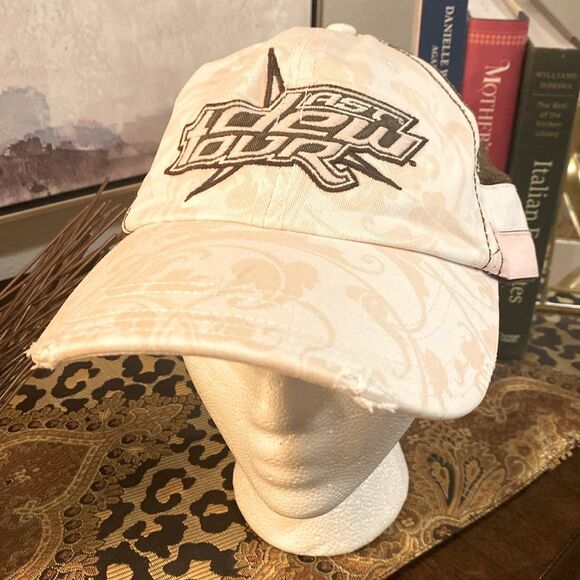 Accessories - AST Dew Tour Vintage Trucker Hat Pink Floral Pattern Distressed Bill Adjustable